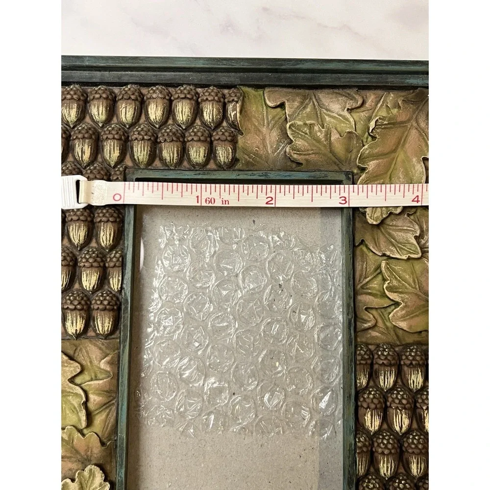 Vintage Parylite Acorn Picture Frame Holds 3.5